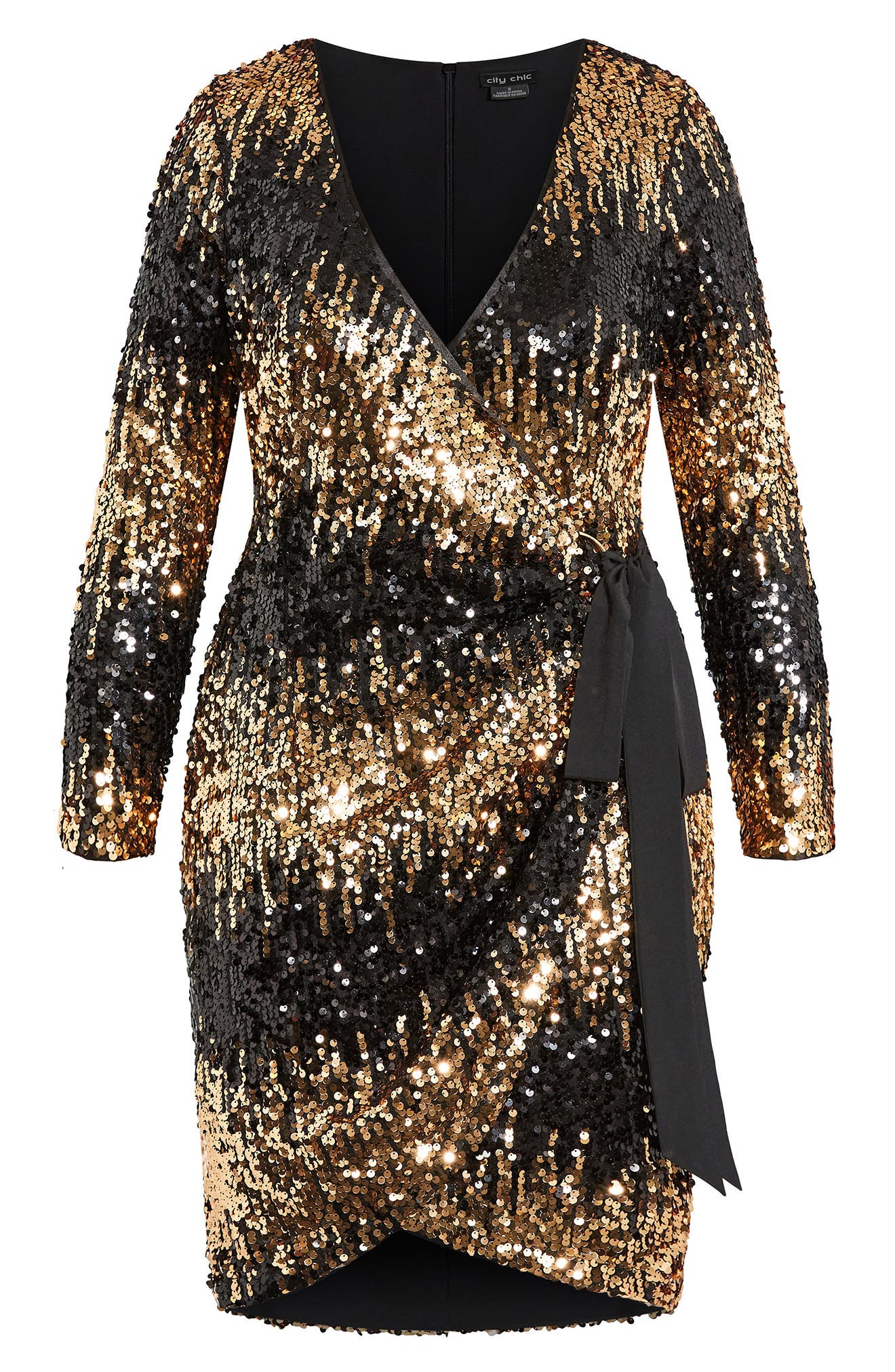 City Chic Irresistible Sequin Long ...